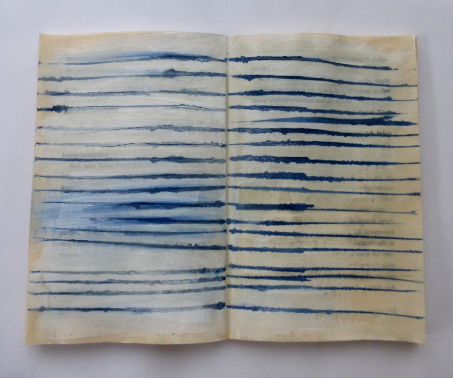 Empty Lines. altered book. Ines Seidel.
